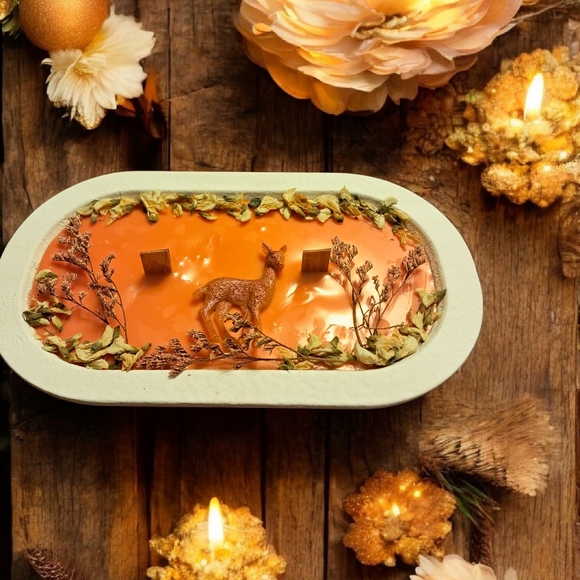 Hand Crafted , Wicked Worthy Wax, Woodland Wonder dough bowl candle - Picture 3 of 4